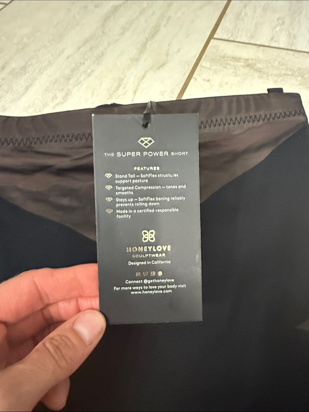 NWT Honeylove Super Power Short Shapewear Black Nude Size Extra Large - Picture 8 of 14